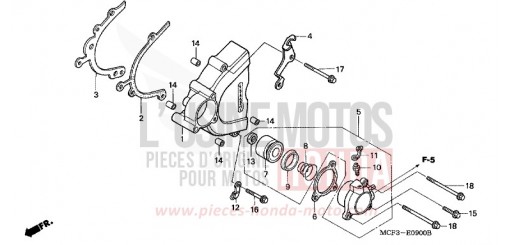 PANNEAU CARTER-MOTEUR G. VTR1000SP5 de 2005
